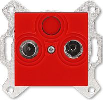 Розетка TV+R Оконечная без рамки ABB EPJ Levit 1-м. красный картинка